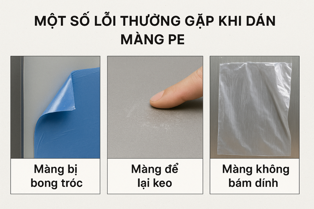 các lỗi thường gặp khi dán màng PE lên mặt kính
