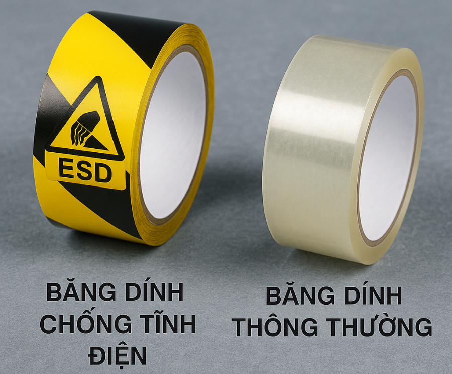 Phân biệt băng dính chống tĩnh điện và băng dính thường