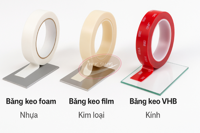 So sánh các dòng băng keo 3M phù hợp với từng vật liệu khác nhau