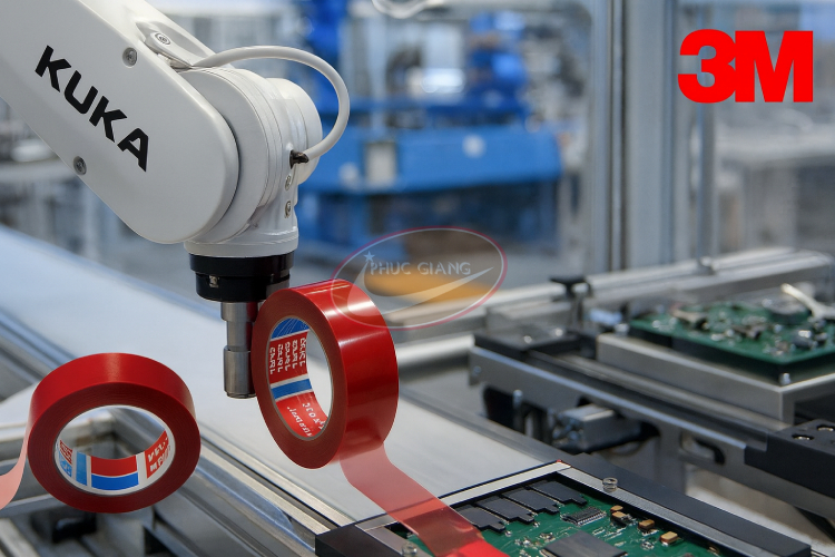 Băng keo 3M™ VHB và 471 trong dây chuyền sản xuất công nghệ cao.