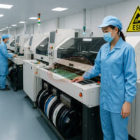 Nhà xưởng điện tử Việt Nam sử dụng vật liệu chống tĩnh điện đạt chuẩn ESD.