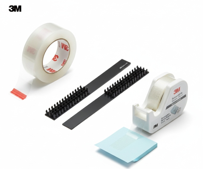 Các loại băng dính 3M có thể tái sử dụng như Nano Gel Tape, Dual Lock và băng dính hai mặt.